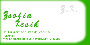 zsofia kesik business card